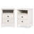 Set Of 2 Wooden Bedroom Nightstands With Drawer (White)-1846472198