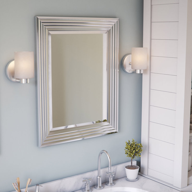 Miroir Lyonesse - Chrome - l 24 po x H 30 po, H 30 po x l 24 po, Chrome