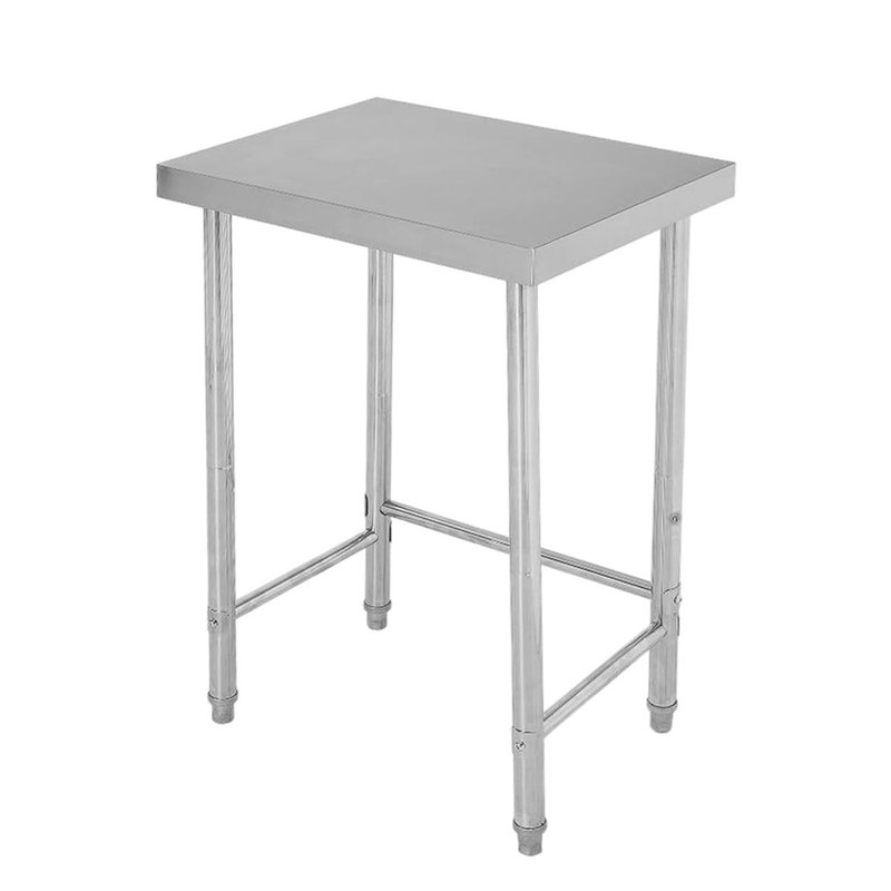 Table de travail en acier inoxydable en 5 tailles (16 x 24, 18 x 24, 18 x 28, 18 x 32, 18 x 36), table de préparation commerciale pour cuisine avec pieds ou roues fixes