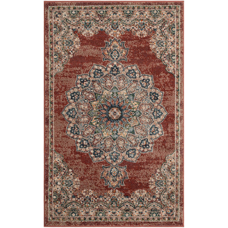 Tasharra Rug, Red, Rectangle 3'3" x 5'3"