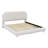 Upholstered Platform Bed With Thick Fabric, Solid Frame And Stylish Curve-Shaped Design