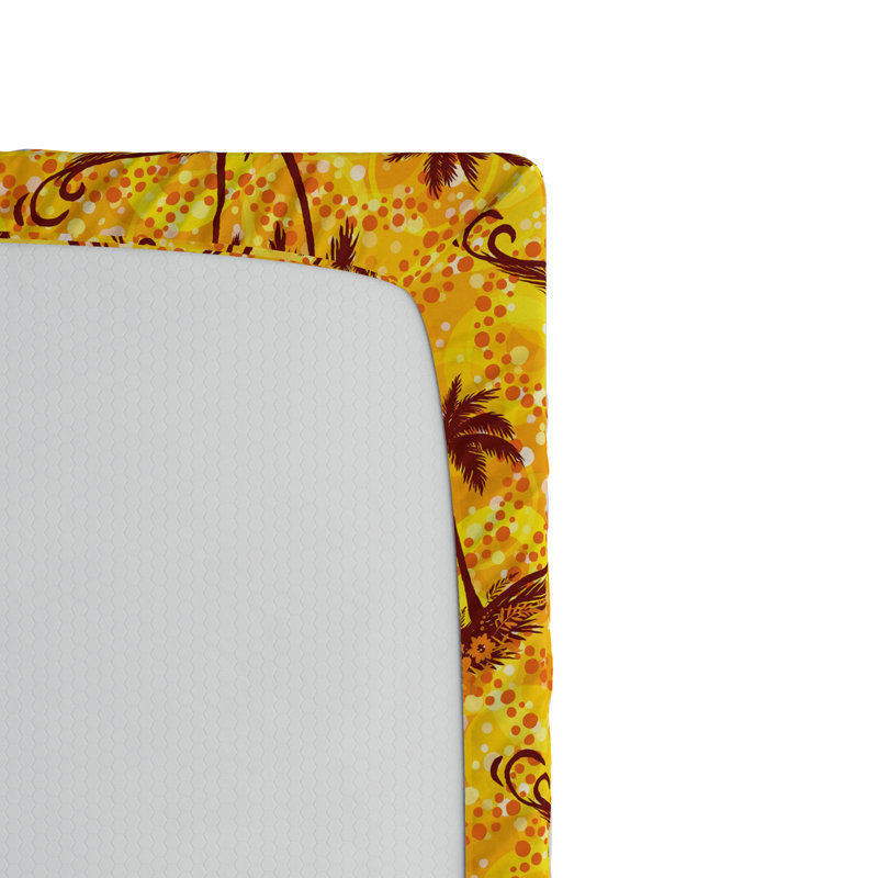 Microfiber Floral Fitted Sheet, Full Fitted Sheet