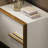 19.7" Modern White/Gold 2-Drawer Bedroom Nightstand,Bed Side Table-1753178606