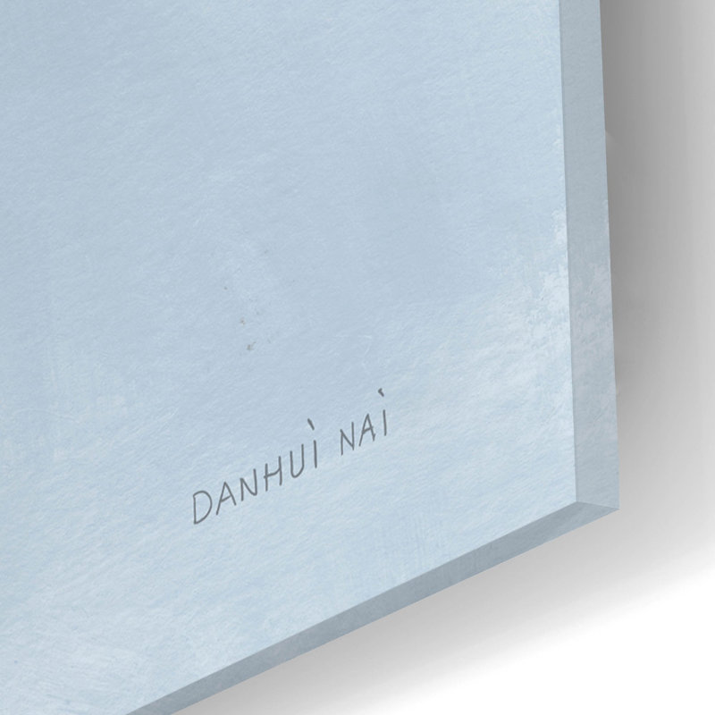 «Retro Abstract 3 Blue» par Danhui Nai, art mural en verre acrylique, H 16 po x l 12 po x P 0,13 po