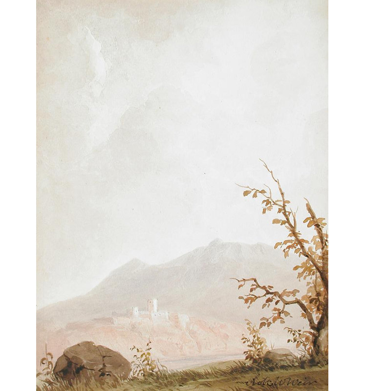 «Italian Landscape» par Robert Walter Weir - Art mural sur toile tendue avec châssis, H 24 po x l 17 po