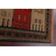 Tapis en laine rouge/beige/noir 3 pi 9 po x 5 pi 8 po one-of-kind à la main-noué la new age