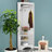 Hall Tree With Shoe Bench, Versatile Entryway Coat Rack With 4 Hooks, Corner Cabinet With Adjustable Shelf-102658019