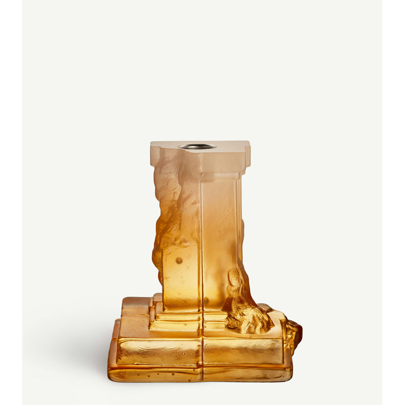 Rocky Baroque 5.9'' H Glass Tabletop Candlestick