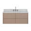   Ensemble de meuble-lavabo mural simple rectangulaire de 49 po avec ensemble de comptoir en marbre de Carrare blanc de 1,5 po Ensuko-608998028-608998031