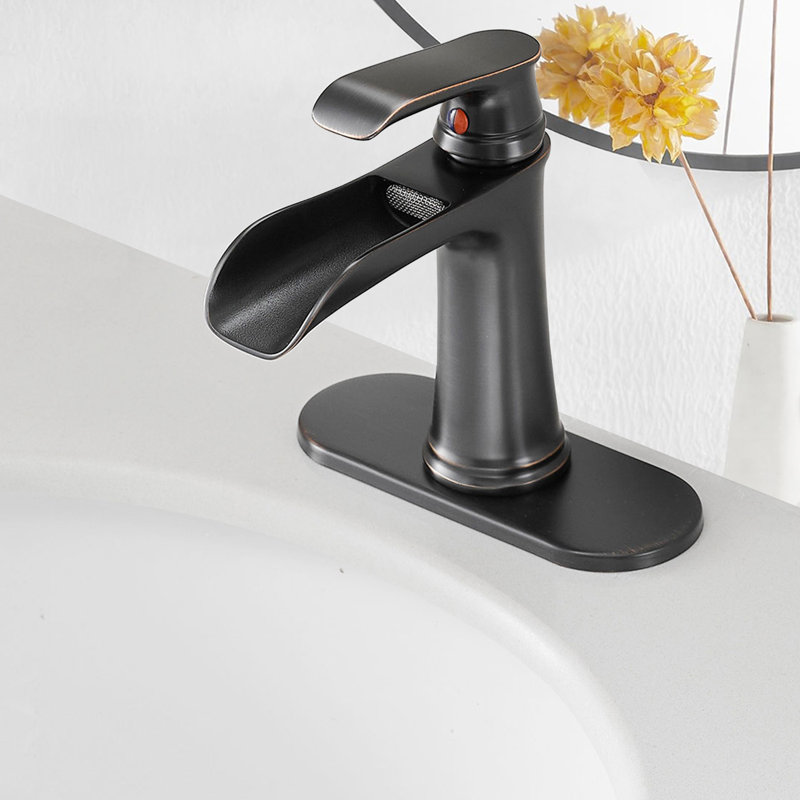 Single-handle Bathroom Faucet with Drain Assembly, Oil Rubbed Bronze