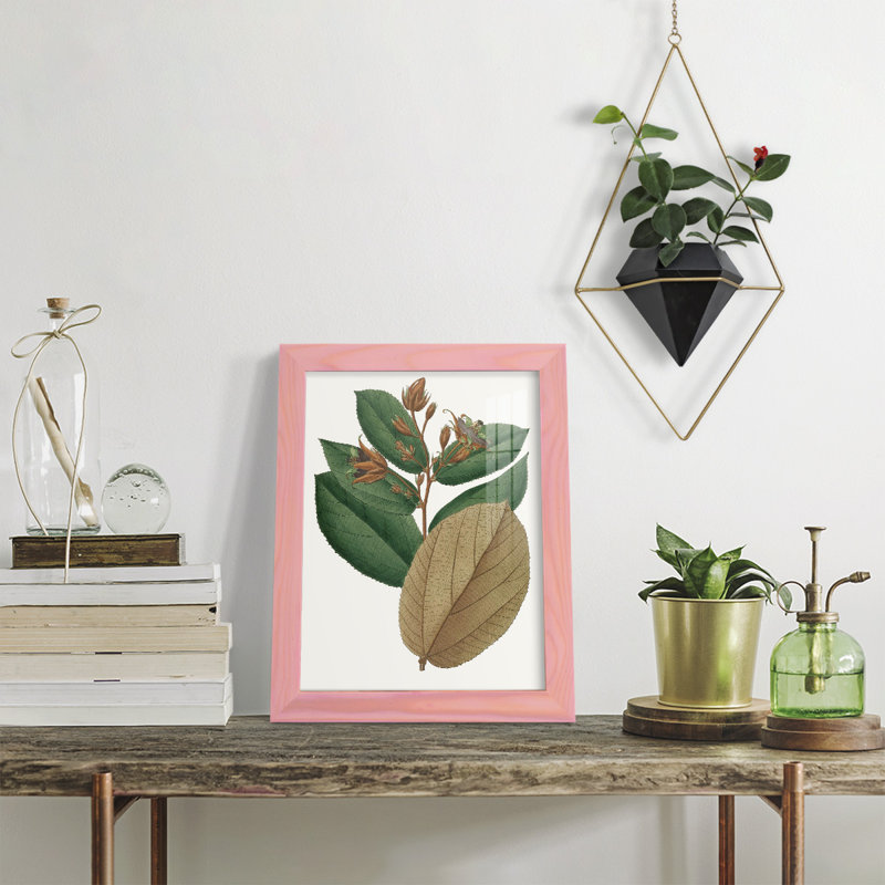 Fall Foliage III, reproduction d'art encadrée, H 11 po x l 9 po x P 1 po, Rose