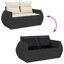 Ensemble de canapé de jardin Vidaxl noir, brun, blanc crème