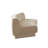 Zelda Curved Armless Sofa In Light Camel Performance Velvet W/ (1) Accent Pillow Ball