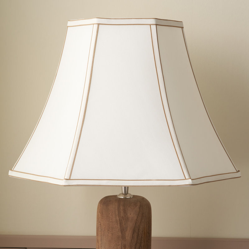 Ervine Polyester Bell Lamp Shade ( Uno ), Cream, 31.5cm H x 40cm W x 40cm D