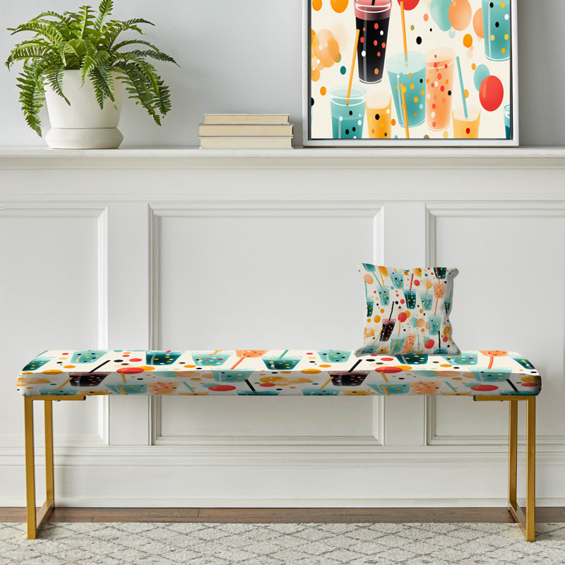 Banc rembourré géométrique Lugeneel