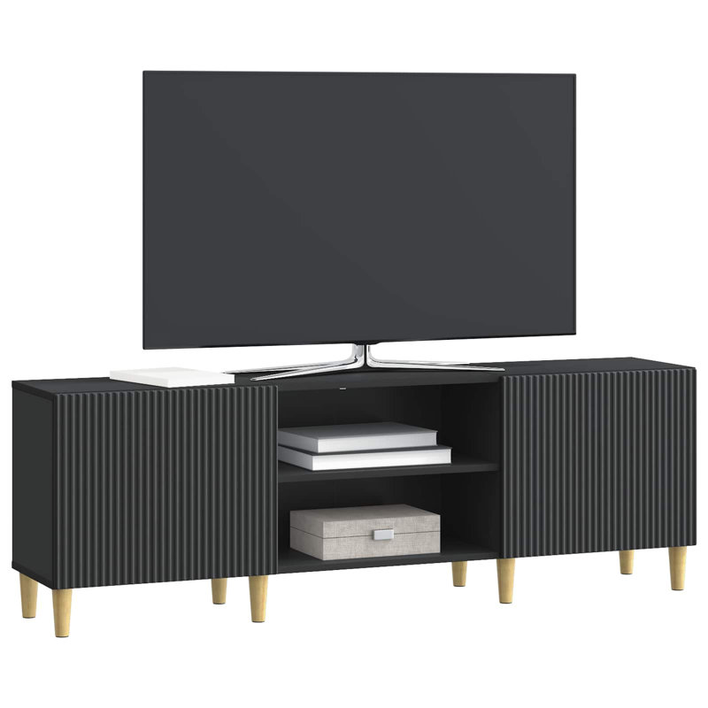 Unfinished TV Stand, 50cm H x 150cm L x 31cm W, Black