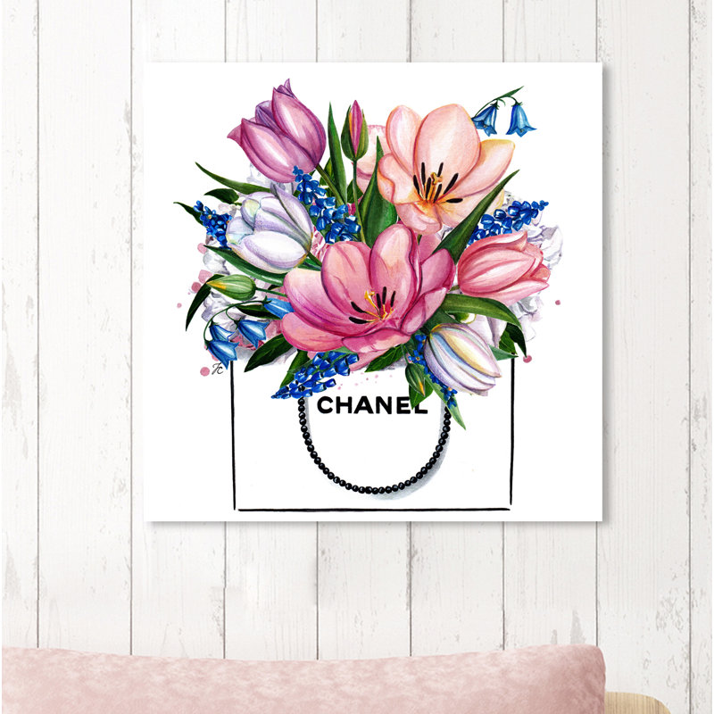 « poupée souvenirs-tulip magasiner sac », impression, H 20 po x l 20 po x P 1,5 po, Toile tendue