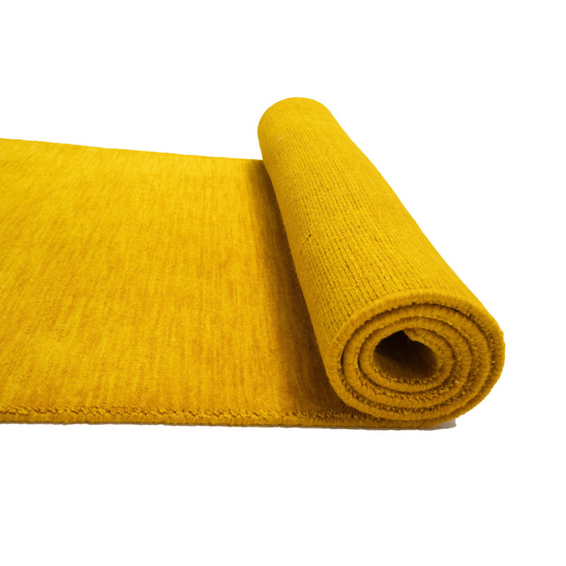 Vizzapu Hand Loomed Gabbeh Rug, 100% Wool, Solid Color, Fade & Stain Resistant, Durable, All Sizes, India-Made.