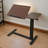 Folding bedside table, mobile rolling laptop stand, tiltable bedside table with wheels, height adjustable tray table-114762527