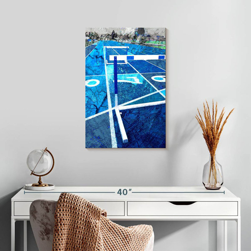 Sireci Track and Field Blue Splash, 24" H x 16" W