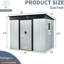 8 Ft X 6 Metal Shed, With - Material & -proof Interior Outdoor Storage Shed Ft, Sunlight Illumination-117994307