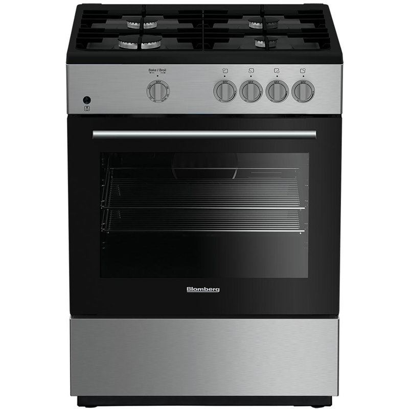 Blomberg 24" 2.51 Cubic Feet Smart Gas Freestanding Range, Stainless Steel