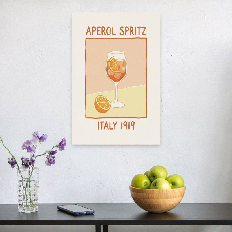 Impression d'art rétro italien rétro Aperol Spirz, 24" H x 16" W
