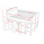 Lit mezzanine avec armoire, armoire et DEL-1680299997-1680299999