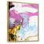 Rose, bleu et jaune liquide Art II - peinture sur toile-67442868-67442870