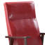 Chaise berçante rouge et espresso
