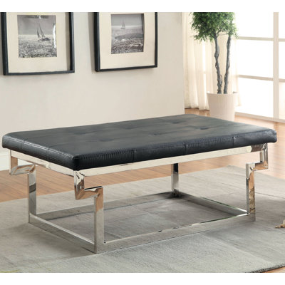 Rihanna Faux Leather Upholstered Bench