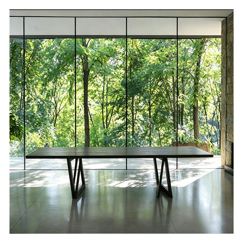 Bureau d'étude en pin massif Minimalist, H 29,5 po x L 126 po x P 39,4 po