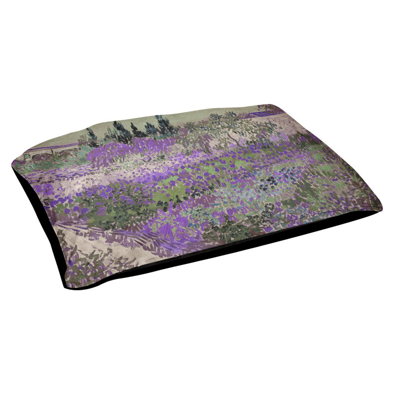 Coussin stylisé bluhender garten mit pfad Burk, Petit (L 29,5 po x l 19,5 po), Mauve