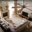 Ventilateur de plafond 6 pales en bois massif avec lumière DEL et télécommande Modern-1455755810-1455755811-1455755814