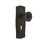 Prairie Plate with Decorative Keyhole and Crystal Black Door Knob