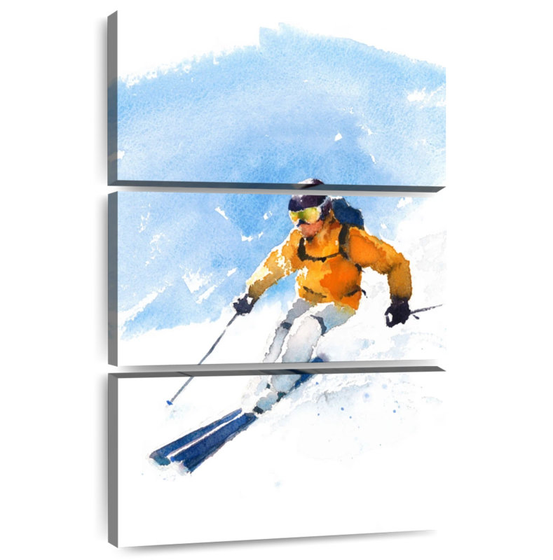 Sireci Skier In Action, 45" H x 28" W