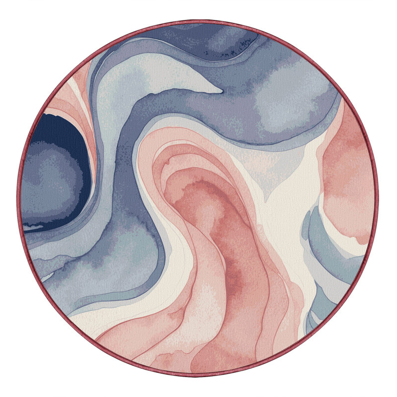 Blush Cascade Rug, Round 8'