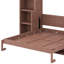 Lit escamotable double avec bureau et bibliothèque-1205060266