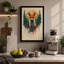Fox in Golden Circle Modern - Wrapped Canvas-245802500-245802503