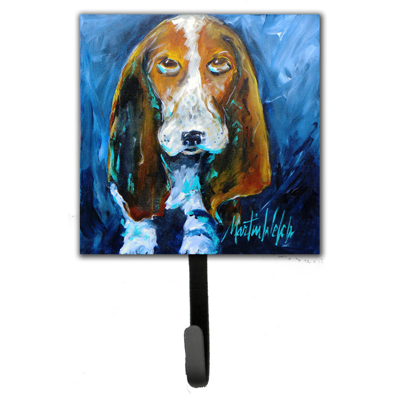 Porte-laisse et crochet mural basset hound you parle