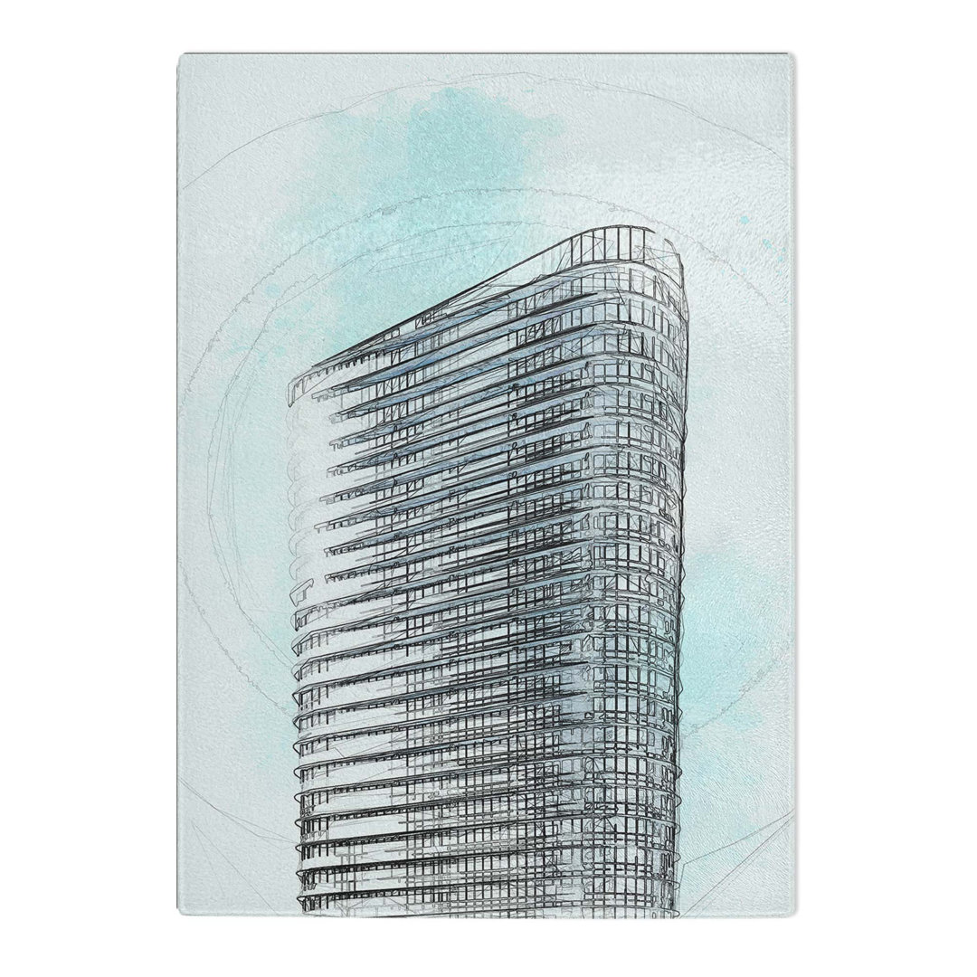 Tempered Glass Sketching the Architecture Vol.24 Chopping Board