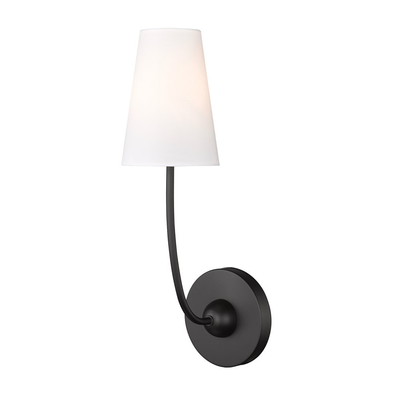 Pennelope Armed Sconce, Matte Black
