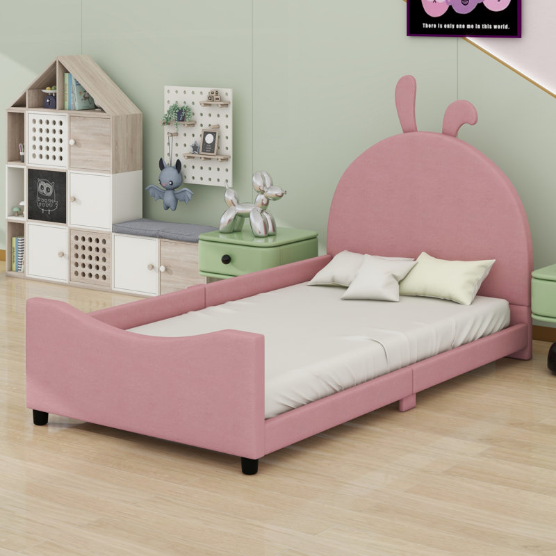 Upholstered Daybed With Rabbit Ear Shaped Headboard