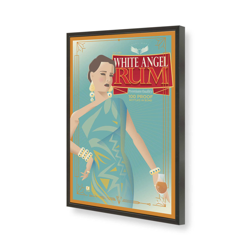 Reproduction d'art White Angel Rum, Impression encadrée sans passe-partout, H 15 po x l 12 po, Noir satiné