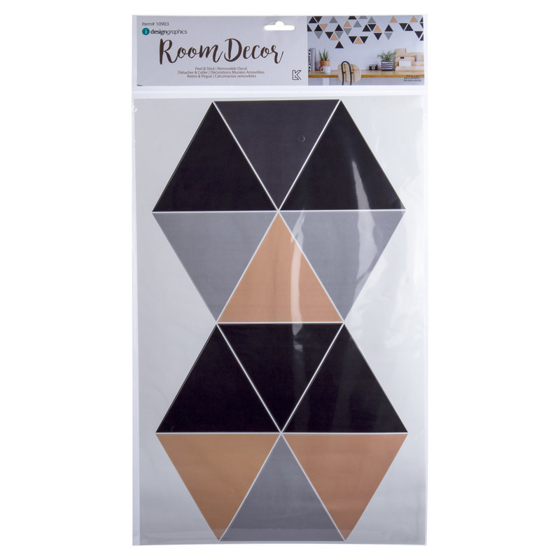 Abstract Wall Decal, Black/Gray