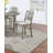 Dining Table 4X High Chairs 5Pcs Counter Height Dining Set Plush Upholstered Fabric Seat Contemporary Style