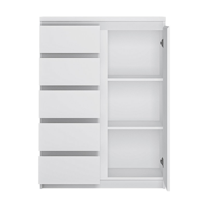 Chest Canizales 82.8 Cm Wide with a full-extension slide, White