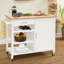 Whitman Solid Wood Top Kitchen Cart