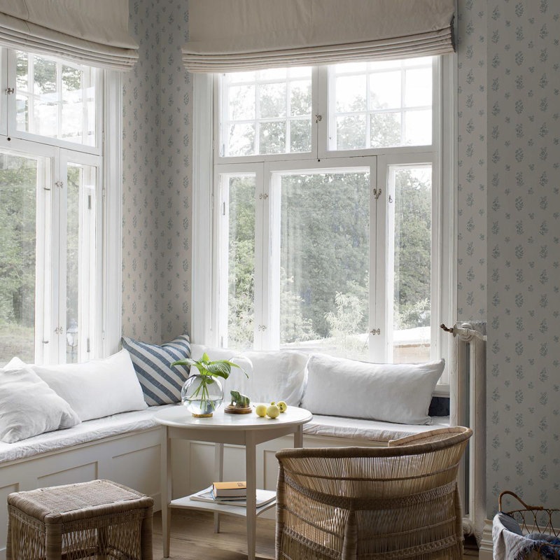 Boråstapeter Petit Fleurs Wallpaper, Blue