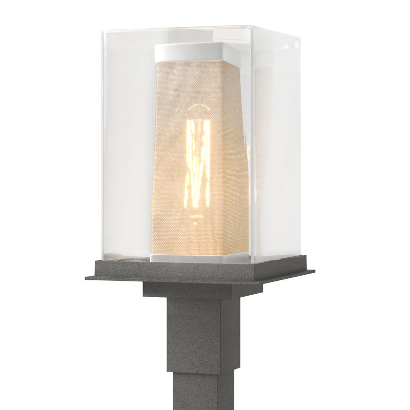 Polaris 1-Light 18" H Hardwired Lantern Head, Coastal Silver, Coastal Natural Iron